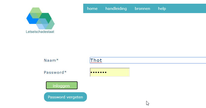 inlogscreen